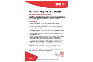Flyer mit der Halbzeitbilanz